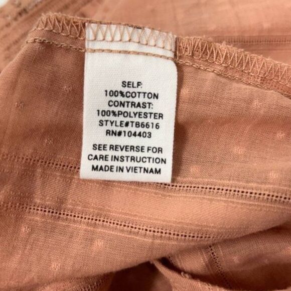NWOT mine Peach Boho Blouse - Size L - Picture 5 of 6